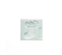 Silikomart | Stampo in Silicone per Pasta di Zucchero XMAS SOCK, Stampo per Decorazioni Torta, Tema Principe, Misure 45 x 190 x 15 mm,