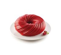 silikomart | Stampo in Silicone per Torta Moderna INTRECCIO, Antiaderente, Confezione da 1 Stampo per Dolci, 3D Design, Ø 210 h 70 mm, Volume 1650 ml, Made in Italy