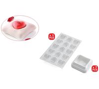 Silikomart Stampo in silicone Ti Voglio Bene cuscino multiporzione cuore - Rotex