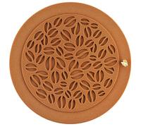 Silikomart Tappetino decorativo in silicone per la progettazione di alimenti, 18 cm di diametro x 0,2 cm di altezza, color caffè