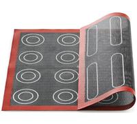 silikomart | Tappeto in Silicone Microforato AIR MAT ECLAIR & CHOUX, 400x300 mm, Ideale per Cottura Dolci Uniforme, Antiscivolo e Antiaderente, Anima in Fibra di Vetro, Made in Italy