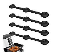 Silikon-Haftmagnete Airfryer | Magnetische Clips Silikon-Einleger | Backpapier Halterung Arretierung - 4er Set Silikon Magnet 10,5cm Hitzebeständig Rutschfest | Fixieren Backpapier Meal Prep | Küche