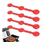 Silikon-Haftmagnete Airfryer | Magnetische Clips Silikon-Einleger | Backpapier Halterung Arretierung - 4er Set Silikon Magnet 10,5cm Hitzebeständig Rutschfest | Fixieren Backpapier Meal Prep | Küche