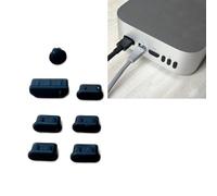 Silikon Staubschutz-Stecker Set compatibile con Mac Mini M4/M4 Pro 2024 Computer Stecker Custodia Anti-Staub Mini M4/M4 Pro Zubehör, Silicone Schutz, Anti-Staub, 7 Pezzi