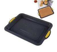 Silikon Viertel-Backform 34x24cm - Rechteckige Brownie-Backform & Auflaufform - Antihaft-Backblech für Lasagne, Kuchen, Gratins & Fleisch - Hitzebeständige Silikonform für Ofen & Mikrowelle -