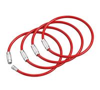 Silipac Portachiavi Grande Cavo Filo per Auto Anello Heavy Duty Tag Keepers Robusto il portachiavo Binding Moschettone Anelli Holder Acciaio Inossidabile Durevole Organizzare