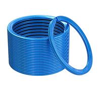 Silipac Portachiavi in metallo piatto diviso in blocco - Portachiavi per auto durevole, piastrine per cani per la casa (blu, heat anodized 30mm)