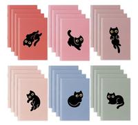 Silipull 24 Pack Black Cat Mini Notebooks Cute Morandi Aesthetic Pocket Journals Small Notepads Kawaii Memo Pads for School Office Travel Cat Lovers Women and Teachers