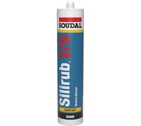 Silirub 2S - Sigillante siliconico neutro - Soudal - Cartuccia da 290 ml, Cemento grigio