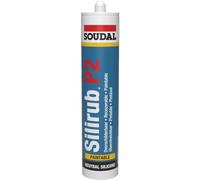 Silirub P2 - Sigillante in silicone neutro per costruzione e vetri, 310 ml, colore: Nero