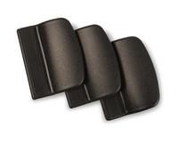 SILISTO Maniglia per porta in plastica, rettangolare, marrone, 3 pezzi, con viti incluse