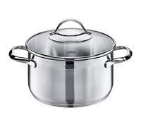 Silit "Achat High casseruola con Coperchio, Argento, 20 cm