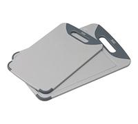 Silit Set di 2 taglieri in plastica, con scanalatura per succhi, gancio e maniglia, 2 misure, non danneggia la lama