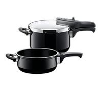 Silit Sicomatic T-Plus Duo Pentola a Pressione, 4.5 e 3 l, Nero