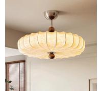 Silk Chandelier Mid Century Light Flower Fabric Farmhouse Drum Lighting Antique Industrial Ceiling Lamp for Bedroom Bathroom Kitchen Dining Room Hallway