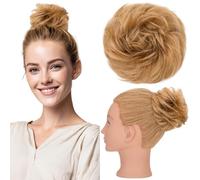 Silk-co Grande Chignon Finto per Capelli Ricci 45g Chignon Capelli Veri Umani Naturali Coda Extension per Donna, Biondo Scuro