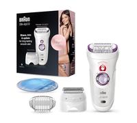 Braun Silk-épil 9 9-710, Epilatore Elettrico Donna Bianco/Viola Per Una Rimozione Duratura Dei Peli