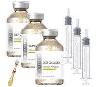 Silk Peptide Intensive Lifting Ampoule,Deep Collagen Silk Peptide Intensive Lifting Serum,For Face Tightening,Hydrating, Refreshing And Quickly Absorbed (W-3Set, Non profumato-080)