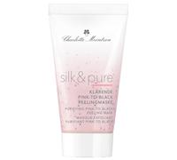 Charlotte Meentzen Silk & Pure Maschera peeling chiarificante rosa-nera 50 ml