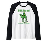 Silk Road Mercato Anonimo Cammello Dark Web cripto BTC Maglia con Maniche Raglan