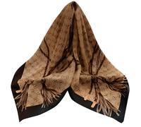 Silk Scarf Women Shawl Orange Stain Neckerchief Head Wrap Thin Ladies Beach Vintage Bridal Chiffon Muslim Colorful Cloth Christmas Decorations