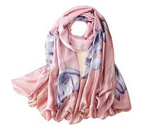Silk Scarf Women Shawl Purple Scarf Stain Neckerchief Head Wraps Thin Scarf Ladies Beach Shawl Vintage Painting Bridal Belt Chiffon Scarf Muslim Colorful Cloth Christmas Decorations Scarf rosa loto