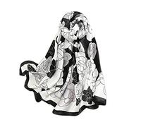 Silk Scarf Women Shawl Stain Neckerchief Head Wrap Thin Ladies Beach Vintage Bridal Shawl Chiffon Muslim Colorful Cloth Christmas Decorations