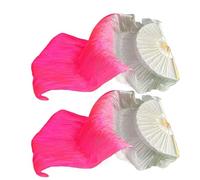 Silk Veil Fans, Belly Dance Silk Fan, Gradient Long Silk Fan, Colorful Dancing Fabric Fans, Long Flowing Flags for Dance, Belly Dance Fan for Performance, Silk Fan for School Performance