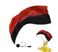 Silk Veil Poi - Flag di culto, PROPT FLOW | Bandiere di danza a gradiente colorate con palline da swing per il ministero della chiesa, esibizioni sul palcoscenico, spettacoli tribali, balli di lode es
