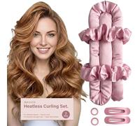 SilkAmor Set di bigodini senza calore, per capelli lunghi e corti, senza calore, senza calore, senza calore, bigodini per ricci senza calore, aste senza calore, per ricci notturni, arricciacapelli fai