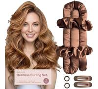 SilkAmor Set di bigodini senza calore, per capelli lunghi e corti, senza calore, senza calore, senza calore, per ricci senza calore, aste senza calore per ricci durante la notte, arricciacapelli fai