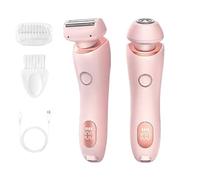 Silkbabe Lady Shaver, Silk Babe Electric Razor, Waterproof Wet & Dry Dual Head Bikini Razor, for Leg Arm Underarm Bikini Area (Pink)