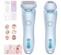 Silkbabe On The Go Lady Shaver, Silkglide Pro Shaver, Portable 2 In1 Shaver, 2024New Electric Shaver for Women, Waterproof Wet & Dry Electric Shaver (Blue)