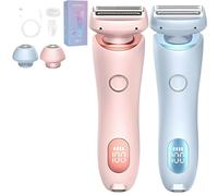 Silkbabe - Rasoio elettrico Silkbabe on The Go Lady 2 in 1, bagnato e asciutto, lenisce delicatamente, rallenta la crescita dei capelli, per viso, labbra, mento, ascelle e gambe (blu + rosa)