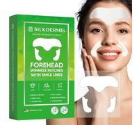 SILKDERMIS Patch Di Rughe Sulla Fronte 12 Pezzi Con Patch Di Linea Di Sorriso 24 Pezzi Con Aloe, Collagene, Vitamina E, Trattamento Di Rughe Frontali E Trattamento Di Linee