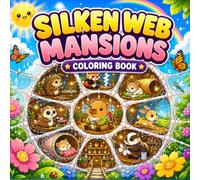 Silken Web Mansions Coloring Book with Cozy Spiderweb Homes, Cute Woodland Animals, Magical Garden Retreats, and Whimsical Fantasy Scenes