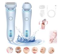 SilkGlide Pro - 2024 Best Silk Glide Razor, Silk Glide Hair Removal, 2 in 1 Electric Shaver Razors for Women, for Sensitive Skin, Wet & Dry (Blue)
