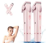 Silkglide Pro Shaver, rasoio Glow Aura a doppia testa, rasoio elettrico impermeabile per bikini da donna (2 pezzi)
