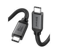 Silkland 80Gbps USB4 V2.0 per Cavo Thunderbolt 5 3M, Larghezza di Banda Video fino a 120Gbps, 16K/Dual 8K, Ricarica Rapida 240W, USB Type-C Compatibile con Thunderbolt 4/3, Laptop, SSD, Dock, Monitor