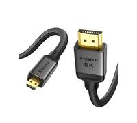 Silkland 8K 4K Micro HDMI a HDMI 0.3M, [8K@60Hz, 4K@120Hz] Nylon Intrecciato Supporto 48Gbps, HDR, eARC Compatibile con Raspberry Pi 5 4, Telecamere, Hero, Laptop, TV