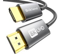 Silkland Cavo HDMI 2.1 30 cm, cavo eARC 8K HDMI per soundbar 48Gbps, Cavo HDMI 4K @120Hz, 2K @240Hz/144Hz, 8K@60Hz, Dynamic HDR10+, Dolby Atmos, HDCP 2.2/2.3