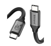Silkland Cavo USB4 con Thunderbolt 4 2m, 40Gbps Cavo Dati, 8K@60 Hz 4K@144Hz HDR Video, Ricarica rapida 240W 5A PD3.1 per MacBook, PSSD, iPad, iPhone 15 Pro, Docking, Monitor USB-C,eGPU