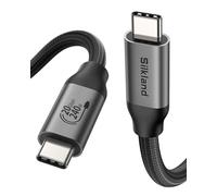 Silkland Cavo USB4 con Thunderbolt 4 5m, Trasferimento dati a 20Gbps, 5K/4K a 60 Hz, Ricarica Rapida a 240W, Compatibile con Thunderbolt 4/3, MacBook, DELL XPS, Surface Pro, Visore VR