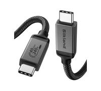 Silkland Cavo USB4 per Thunderbolt 4 50cm, Cavo Dati 40Gbps, Cavo di Ricarica PD3.1 240W 48V/5A, 8K@60Hz, Cavo da USB-C a USB-C per MacBook, iPad Pro, iMac, Hub, Dock, SSD, Monitor