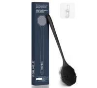 SILKLE Spazzola ottagonale per la schiena in silicone con manico lungo, per doccia, bagno ed esfoliazione, per la pulizia della pelle, per la schiena e la spugna in silicone delicata, per lavare il