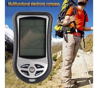 SilkRoadSupply Previsione meteorologica della bussola del barometro altimetro digitale ABS PLASICA 8 IN 1 MULTIFUNZIONE MULTIFUNZIONE ECCATURA ALL'AGGIMENTO NERO 3,54 x 1,96