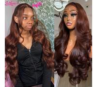 Silkwave 13x4 Body Wave parrucca anteriore in pizzo marrone cioccolato parrucche frontali in pizzo brasiliano 13x6 HD per le donne parrucca 100% capelli umani colorata