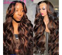 Silkwave 1B/30 Onda Del Corpo Evidenziare Parrucca di Capelli Umani 13x6 HD Parrucca Frontale Del Merletto 200 Densità 36 Pollici Parrucca Brasiliana Dei Capelli Per Le Donne Nere