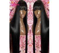 Silkwave 3x1 Parte Centrale Del Merletto Bone Dritto Parrucca di Capelli Umani Con Frangia Parrucca di Capelli Umani Bob Parrucche Per Le Donne Parrucche di Capelli di Remy