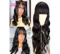 Silkwave 3X1 Parte Centrale Parrucca Del Merletto Dell'onda Del Corpo Parrucche Dei Capelli Umani Con Frangia Pre Pizzicata Per Le Donne Onda Sciolta Frangia Parrucca Macchina parrucche